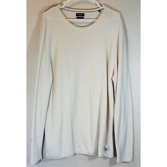 Jack & Jones Plain Knitted Waffle Thermal Base Layer Long Sleeve Shirt Men's XXL - Picture 3 of 11